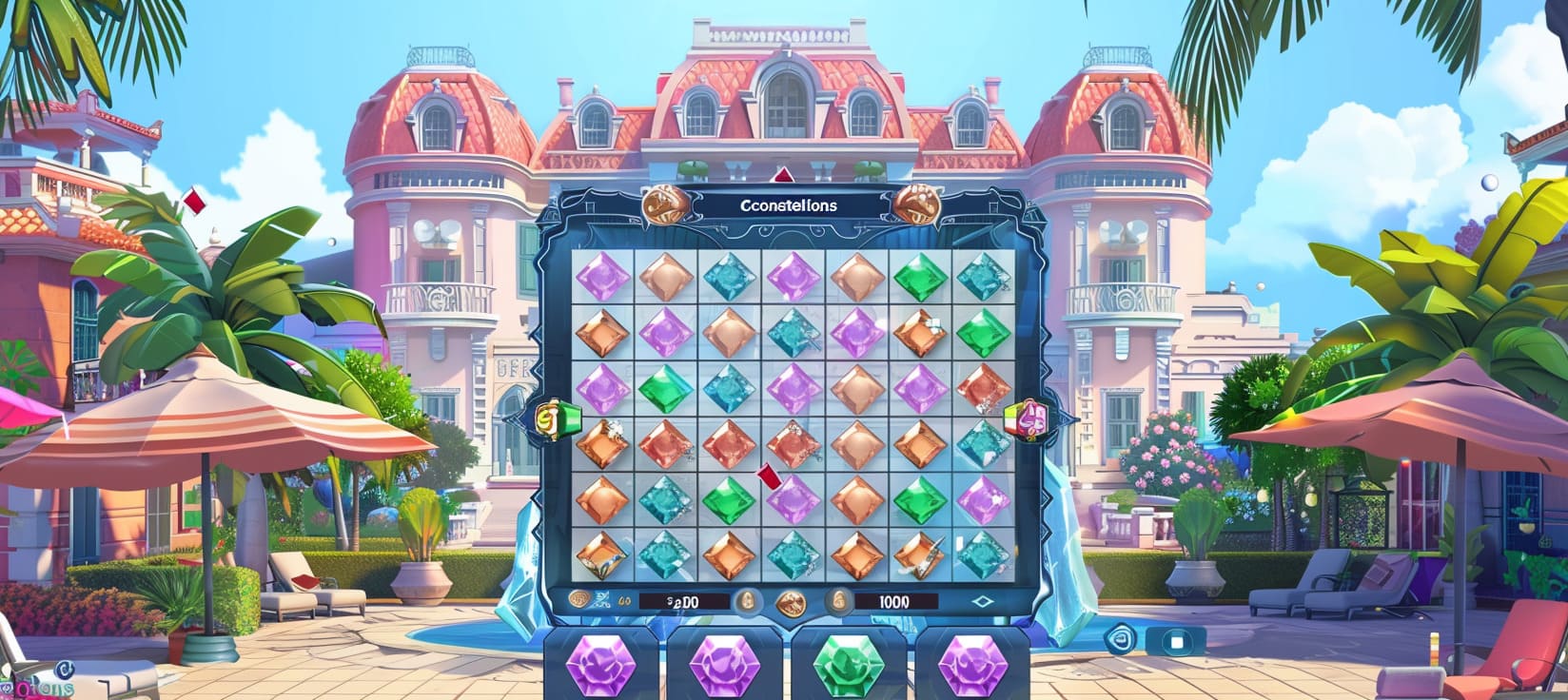 fxfx Constellations slot game cassino online com pedras preciosas